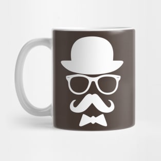 Hat, Glasses, Mustache, and Bow Tie Mug